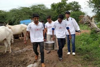 Walking across harsh terrain to reach the destination