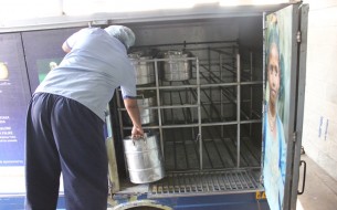 Mid-Day Meal being Transported to Bangalore Schools